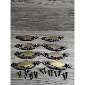 8 Vtg Drawer Pulls Brass Replacement Furniture Restoration Original Patina